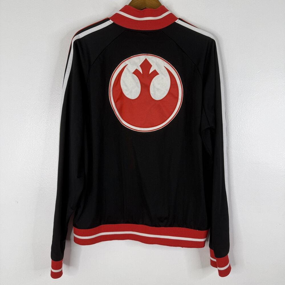 Star Wars Jacket Rebel Alliance Mens XL BlackTrack Full Zip Logo Disney